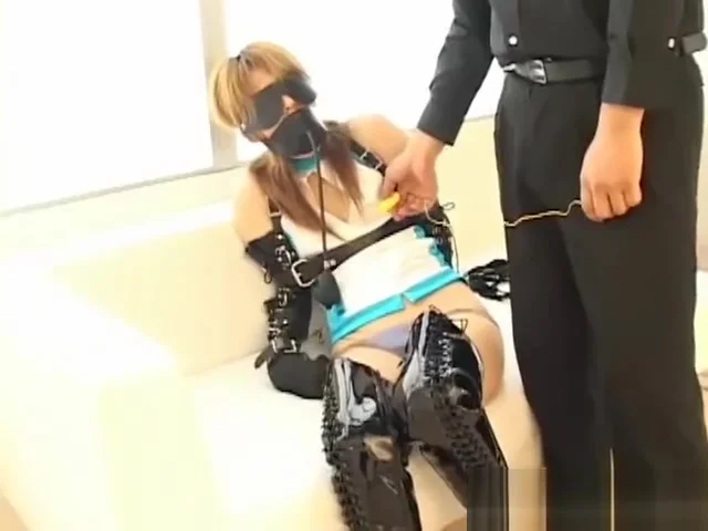 Ultra Extreme BDSM In Full Leather Gear For Cute Japanese teen 18+
