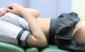 Japanese teen in schoolgirl uniform stripped