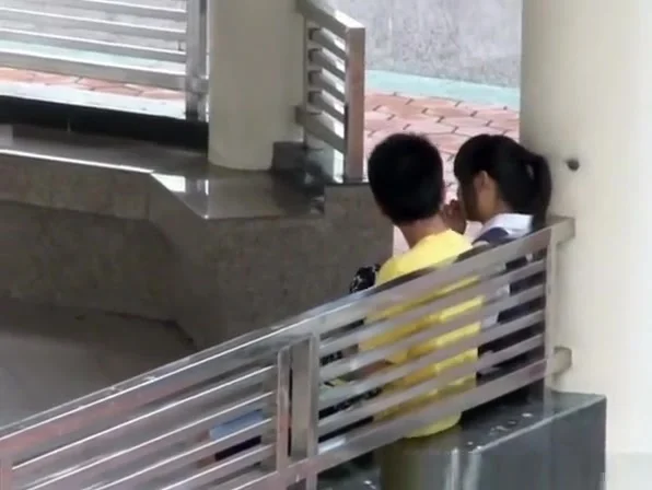 Asian college students 18+ caught fucking in school