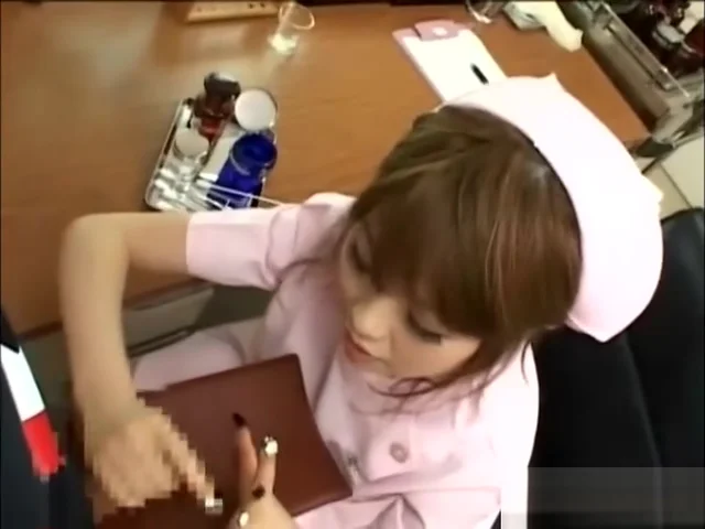 Handjob visiting asian nurse