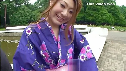 Japanese brunette sucking cock in the bathroom - Dreamroom Productions