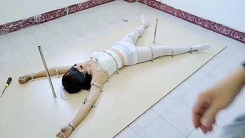 Asian Girl Bolted Down