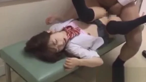 Japanese fucked by teacher in the corridor bench school