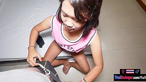 Amateur Thai teen hooker amazing blowjob and a deep pussy fuck