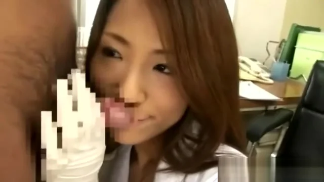 Sexy japanese nurse in stockings