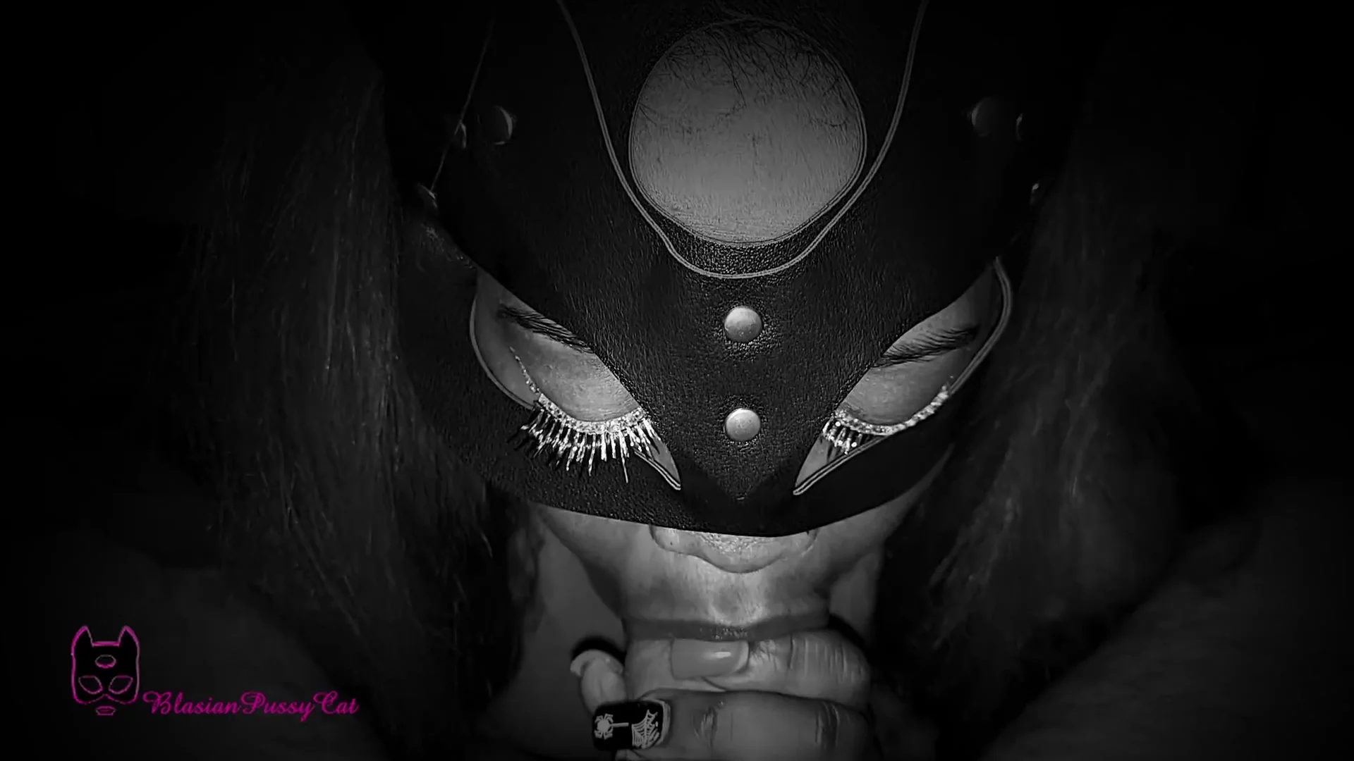 Blasianpussycat - Asian Ebony Sucks White Dick - Pov Blowjob Oral Creampie B&w