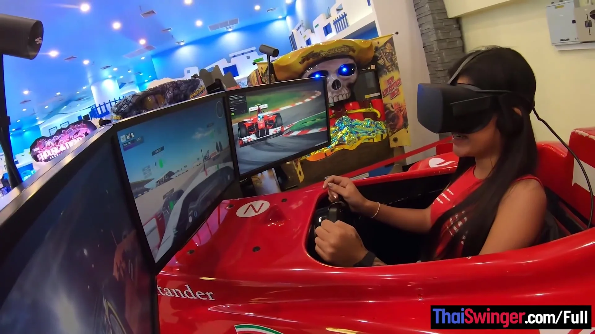 Asian teen 18+ Amateur Beauty Fun In A Gaming Hall Before Rough Sex In The Hotel