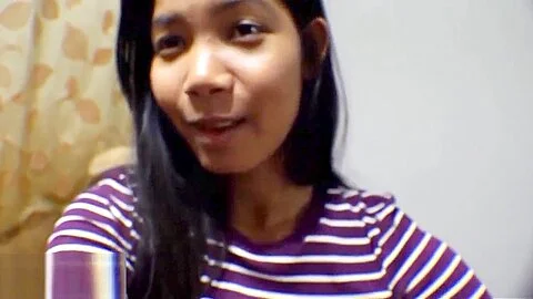 10 Weeks Pregnant Thai teen 18+ Heather Deep gives blowjob and gets cum in mouth and swallows