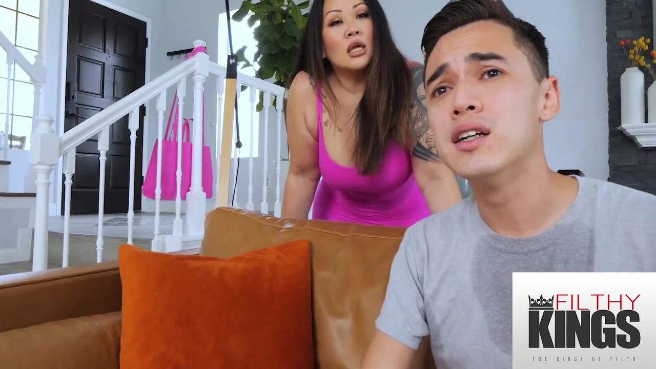 Big Booty Asian Stepmom Cleans My Cock And Rides Me Hard
