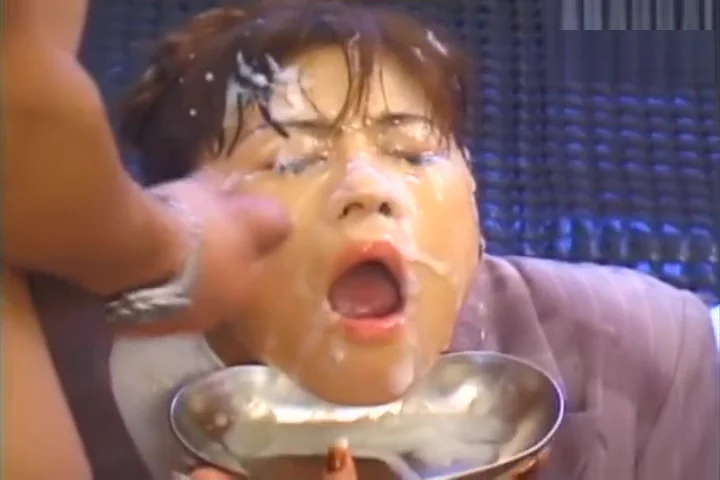 Asian secretary bukkake