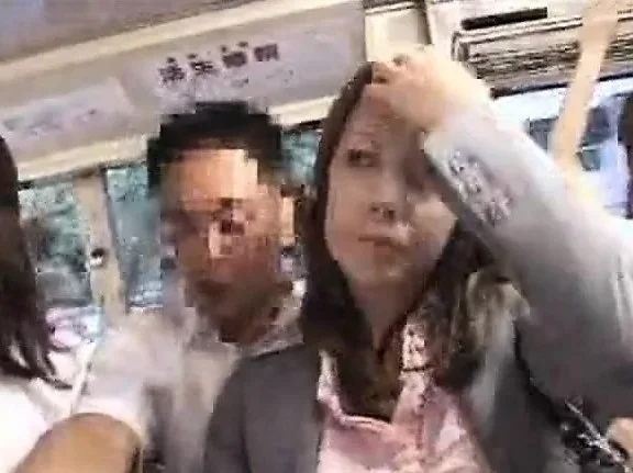 Open Japanese cock in the bus