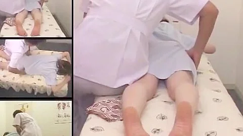 Skinny Asian gets pussy fingering in voyeur massage video