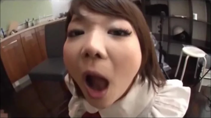 Asian teen 18+ Maid Giving Intense Blowjob