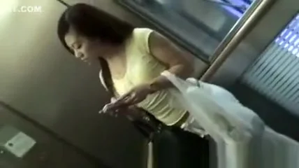 Cute asian girl in white sweatpants