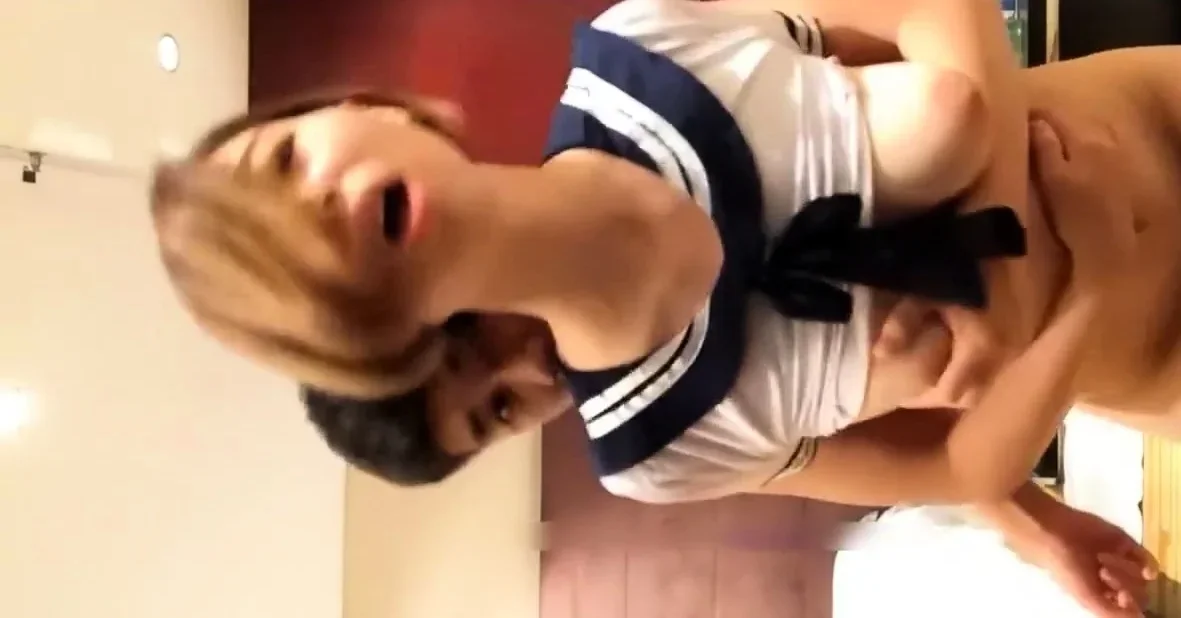 Lovely Japanese teen with big boobs fucked at home