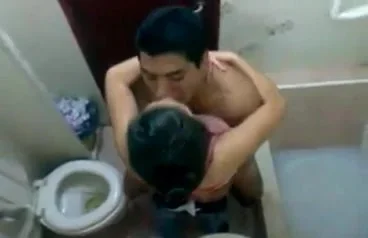 Asian GF Caught Fucking in the Bathroom